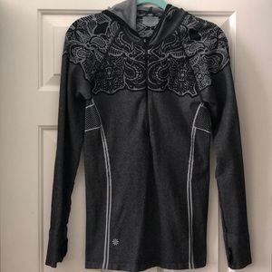 Gray & Black Athleta 1/4 zip Jacket EUC L